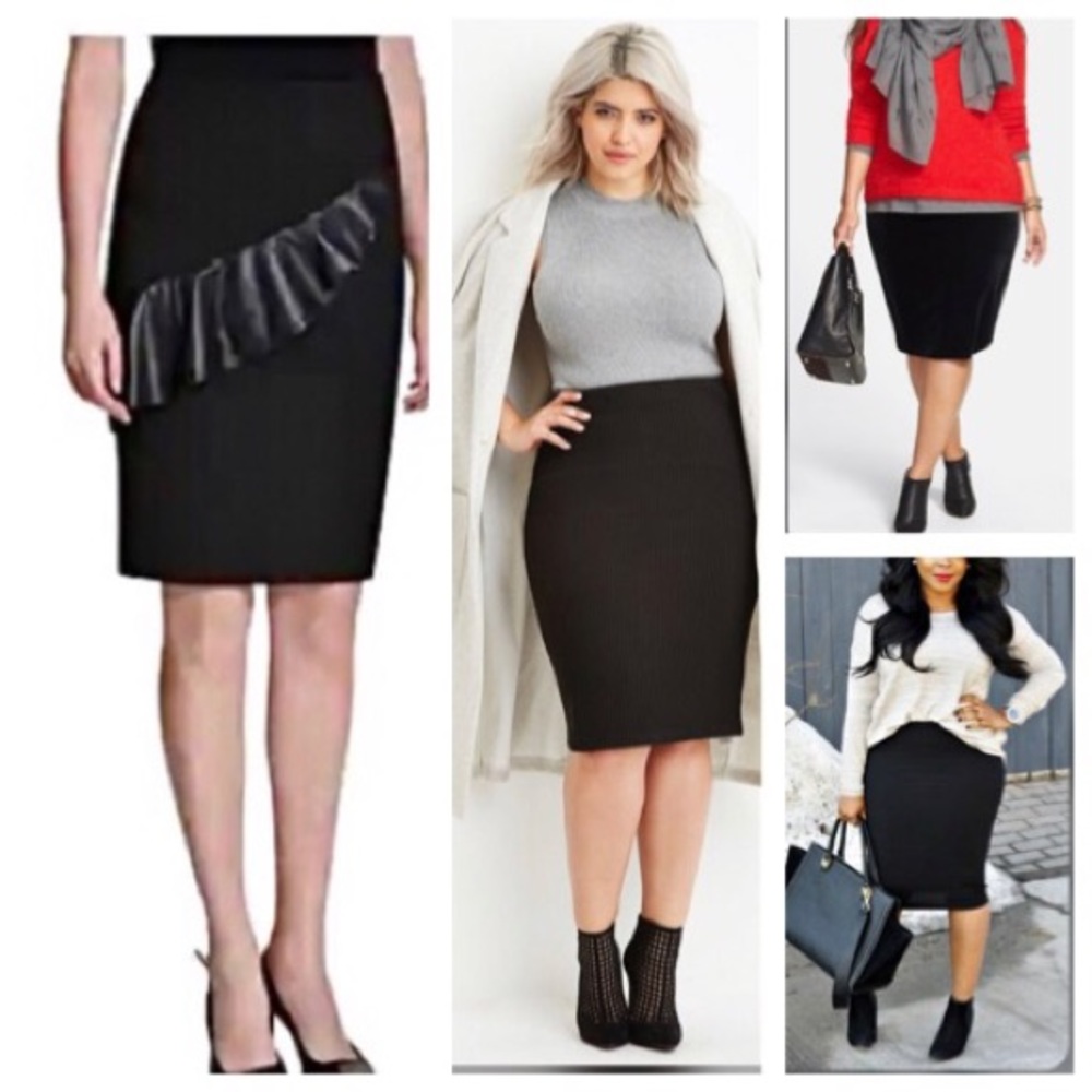 Calvin Kline black pencil skirt size 16